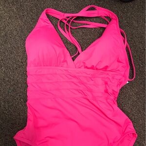 La Blanca one piece pink sz12